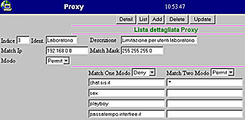 Esempio di configurazione proxy